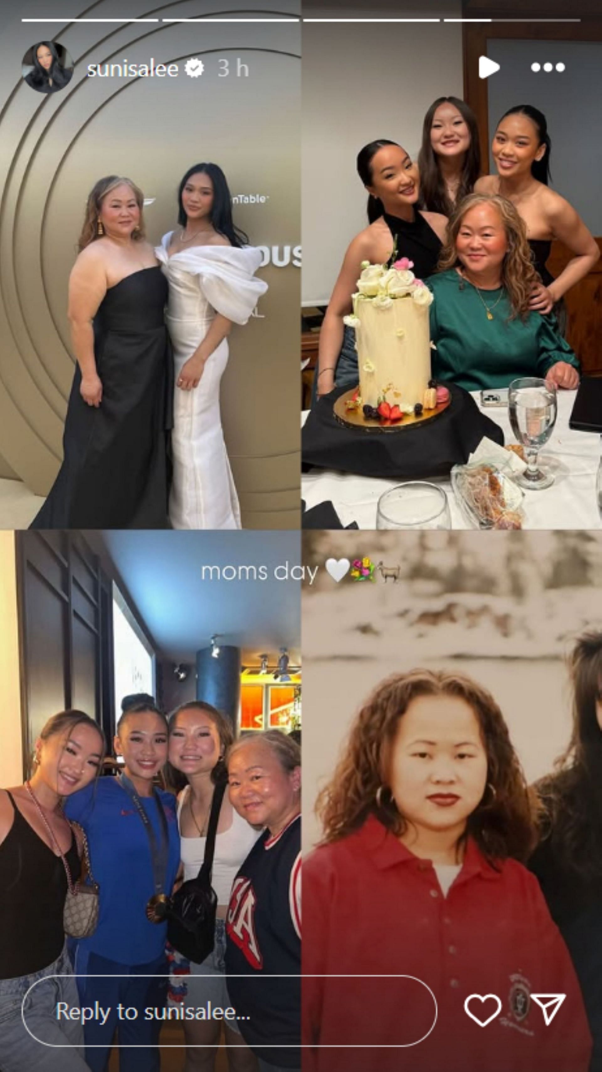 Suni Lee wishes her mother on Mother's Day; Instagram - @sunisalee